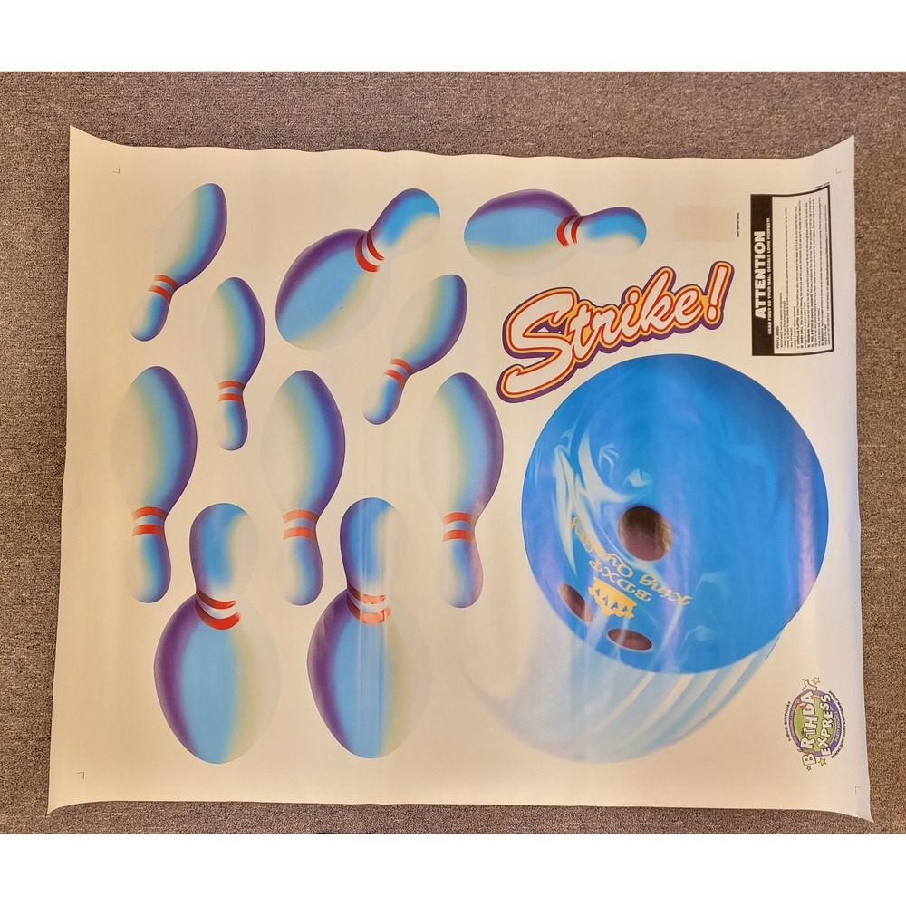 Vinyl Bowling Wall Decal.  ‎             Size approx 53"x 43"